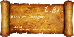 Biehler Csongor névjegykártya